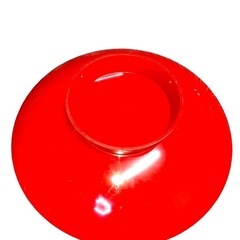 大盃 優等焼酎 有衛酒店 赤 酒器 焼酎 直径約40cm　昭和レトロの画像