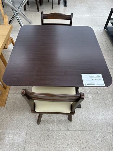 ★ジモティ割あり★ ニトリ ダイニングセット 茶 H70×D79.5×W79.5 クリーニング済み TJ8099