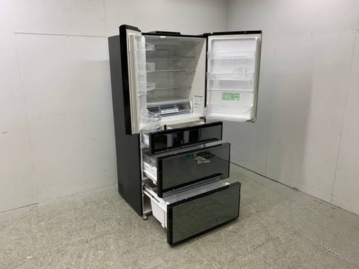 美品◆日立◆6ドア冷凍冷蔵庫◆11年◆R-X6700E◆フレンチドア◆真空チルド◆ミラーパネル