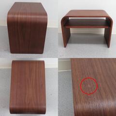 AZUMAYA 東谷 サイドテーブル 天然木 PT-615WAL 未使用品の画像