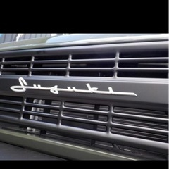 SUZUKI筆記体ロゴエンブレム マットシルバー