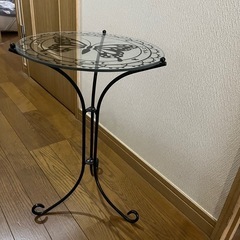 ガラス　サイドテーブルの画像