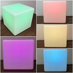 LEDキューブチェア　防水・装飾・電飾RGB間接照明　イルミネーション椅子Curacion　ライトニングキューブ　光る家具シリーズの画像
