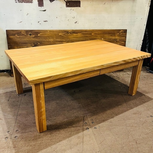 《売約済》【池上店】 無印　無印良品　MUJI 無垢材 ローテーブル　オーク材　リビングテーブル　廃盤品　廃番品　デッドストック　センターテーブル　木製　オーク