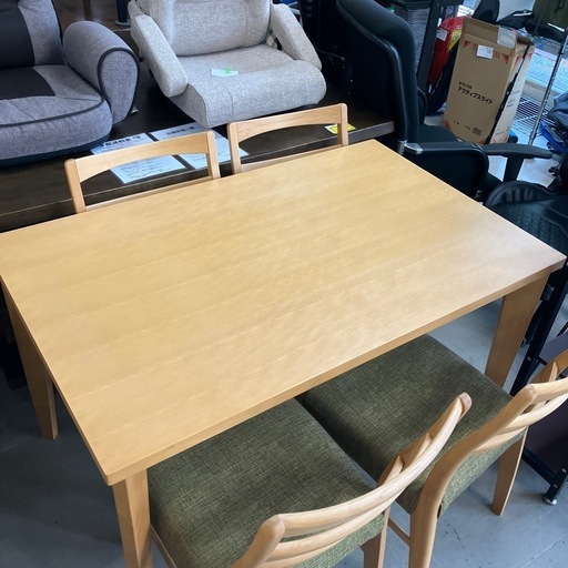 I2408-586 ダイニングテーブルセット 椅子4脚 ※バラ売り不可 キズ汚れ有り