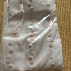 カエイレース(Kaei-lace) 日本製 パイルミラー レ-スカ-テン 遮像性 高機能 遮熱 断熱 保温 UVカット 水玉柄 ドット柄 幅100cm×丈108cm ピンク 2枚組の画像