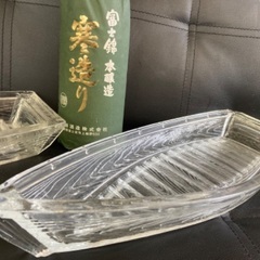 超高価! 大型 舟盛り皿 船盛 船形 刺身 フルーツ 刺盛 肉盛 寿司 鮨 大判 割烹 旅館 料亭 業務用 オードブル ガラス 硝子 和食 クリスタルの画像