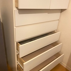 8月24日or25日引取り限定‼️ホワイトハイチェストの画像
