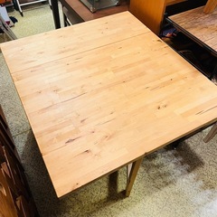 《売約済》【池上店】  IKEA イケア　ノールデン　NORDEN ゲートレッグ　テーブル　ダイニングテーブル　作業台　バタフライ　伸張式　エクステンション　2人掛け　4人掛け　バーチ材　ミシン台　スカンジナビア　デザイン　北欧　ナチュラル　カントリー　デスクの画像