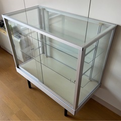 ガラスショーケース棚 シンプル レトロ 0円！差し上げます！の画像