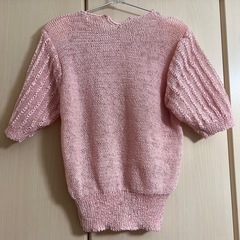 サマーセーター　透かし編みトップス　の画像