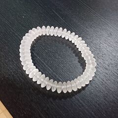 マットホワイトクォーツ 数珠 ソロバン ブレスレット