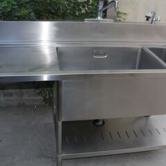 TANICO タニコー ステンレス シンク 厨房用品 業務用 幅152cm Used・キレイの画像
