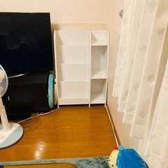 絵本棚付き 収納ラック 
