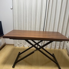 【値下げ】ニトリ　ダイニングテーブル(昇降機能付き)