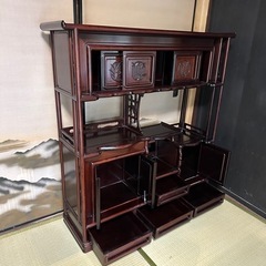 茶箪笥　飾棚　唐木　紫檀？の画像