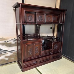 茶箪笥　飾棚　唐木　紫檀？の画像