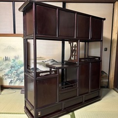 茶箪笥　飾棚　唐木　紫檀？の画像