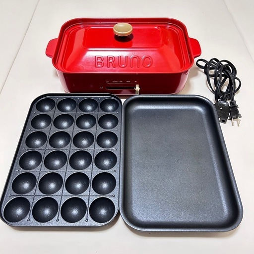 [美品]イデアインターナショナル　ブルーノ　コンパクトホットプレート　BOE021