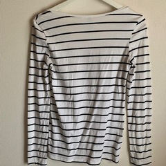 ⬜︎【H&M】ネイビー　ボーダーTシャツ　Mの画像