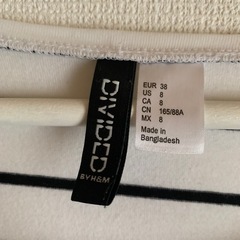 ⬜︎【H&M】ネイビー　ボーダーTシャツ　Mの画像