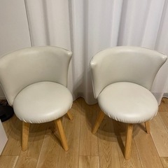 回転式ダイニングチェア2脚