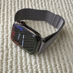 Apple Watch純正シルバーミネラーゼループ　ベルト　バンドの画像