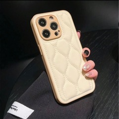 キルティング ベージュ iPhone 14 pro max スマ...