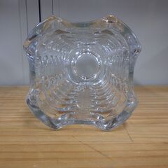 花瓶 花器 ビンテージ フラワーベース スクエア ガラス フランス製の画像