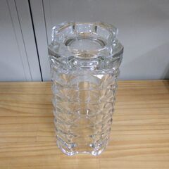 花瓶 花器 ビンテージ フラワーベース スクエア ガラス フランス製の画像