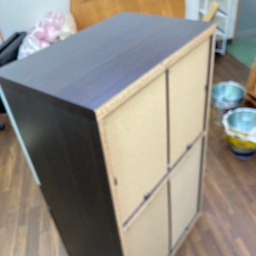 ニトリ　小型 食器棚 キッチン収納 ブラウン　高さ約101cm 幅約59cm　家具 収納家具 食器棚、キッチン収納
