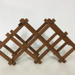 木製　ワインボトルラック　折りたたみ可能　USEDの画像