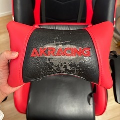 【中古品】AKRACING エーケーレーシング デスクチェア ゲーミングチェア NRED 赤色の画像