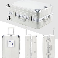 【新品未使用】スーツケース アルミフレームタイプ キャリーケース 機内持ち込み S ホワイトの画像