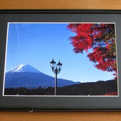 中古【フジカラー 木製額縁 ワイド４切 44X33cm】無料