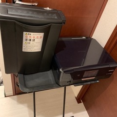 【0円】複合機プリンタ＆電動シュレッダー＆折りたたみ机　３点セッ...