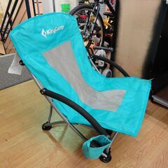 美品！ ローチェア キングキャンプ あぐらチェア 水色 アウトドアチェア KC3841 キャンプ ピクニック 札幌市 西岡店の画像
