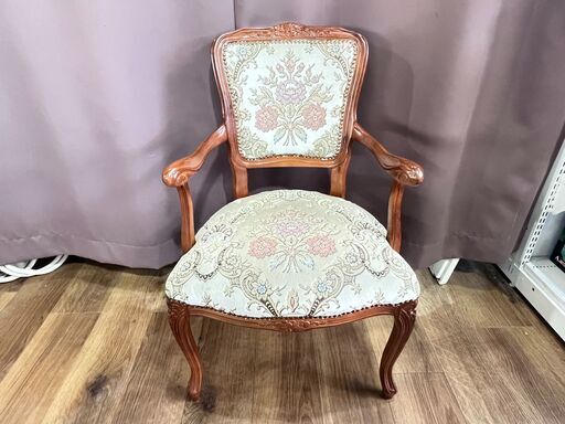 家具 生活家具 一人掛けアンティークチェア　ﾍﾞｰｼﾞｭ