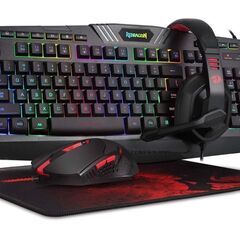 バックライト付きゲーミングマウス、ゲーム用キーボード、大型ゲーム用マウスパッド、マイクロフォンコンボ搭載のPCコンピュータゲーム用ヘッドセット、S101-BAレドラゴンRGB LED 転売OK　　倒産品　まとめ売り　ネット商材　アマゾン引き上げ商品　メルカリ　副業の画像