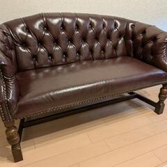 値下げ　2人掛けソファー【アンティーク調】 値下げ※【アンティーク風家具】2人掛けソファ