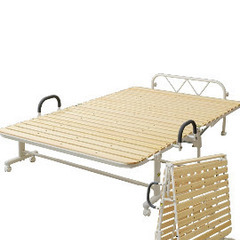 山善　すのこ折りたたみベッド