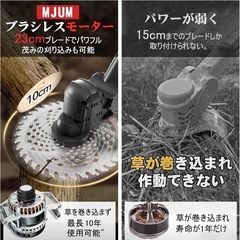 【新品未使用】充電式草刈機【海洋造園会社の熊本氏監修】18V コードレス バッテリー2個付きの画像