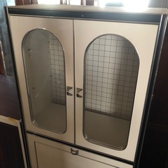 美品 昭和レトロ 食器棚 収納棚 61×30×176cmの画像