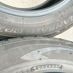 夏16インチ【日本製】トーヨー 205/60R16【富山】2020年 TOYO 東洋 トランパス MPZ 中古2本 ノア ヴォクシー プリウスα ジューク ステップワゴン 等の画像