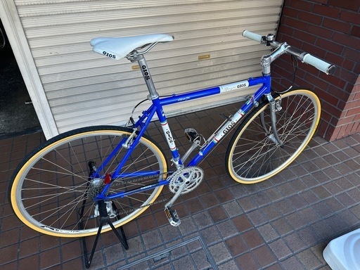 GIOS（ジオス） クロモリフレーム　オリジナルカーボンフォーク　カスタム　Wレバー　3×9speed　ブルー