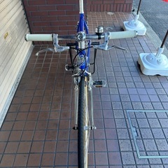 GIOS（ジオス） クロモリフレーム　オリジナルカーボンフォーク　カスタム　Wレバー　3×9speed　ブルーの画像