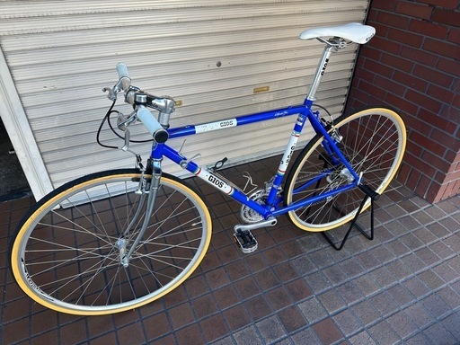 GIOS（ジオス） クロモリフレーム　オリジナルカーボンフォーク　カスタム　Wレバー　3×9speed　ブルー