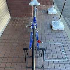 GIOS（ジオス） クロモリフレーム　オリジナルカーボンフォーク　カスタム　Wレバー　3×9speed　ブルーの画像