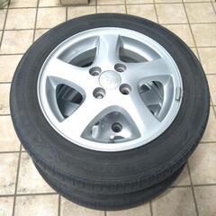 155/65R14 スバル純正アルミホイール＋転がし用夏タイヤ4...