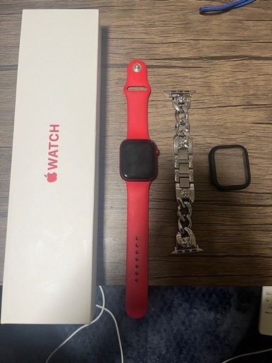 Apple Watch 45mm  Series7  １万近いバンド付き GPSモデル　Red aluminium